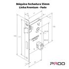 Fechadura Retro Cromado Externa