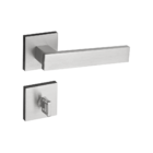 Fechadura Retro Cromo Acetinado Para Banheiro