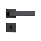 Fechadura Retro Preto Texturizado Para Banheiro