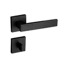 Fechadura Retro Preto Texturizado Para Banheiro