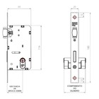 Fechadura Rolete 3f Modelo 720r55  - Rosé