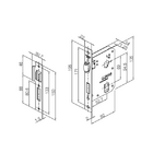 Fechadura Rolete 55mm Inox Polido