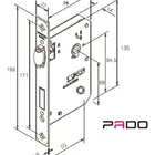 Fechadura Rolete Banheiro Pado Cobre Escovado Pivotante 55mm