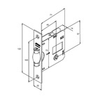 Fechadura Rolete Banheiro Quadrada 1025 Preta Stam