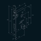 Fechadura Rolete Cromo Acetinado 55mm Cromo