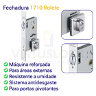 Fechadura Rolete Externa 1710 Polida Imab Polido