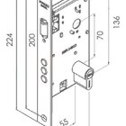 Fechadura Rolete Magnético Pado Pivotante Escovada Cra 55mm