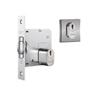 Fechadura Rolete Para Porta Pivotante 1005 Roseta Quadrada Cr