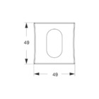 Fechadura Rolete Para Porta Pivotante 1005 Roseta Quadrada Cr