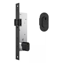 Fechadura Rolete Para Porta Pivotante Perfil 601 Espelho Pret