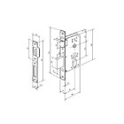 Fechadura Rolete Pivotante Cromada S/ Cilindro Imab 4700 55m