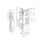 Fechadura Rolete Pivotante Imab 4700 Cilindro 125 Mm Cromada