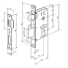 Fechadura Rolete Pivotante Imab C/ Cilindro Preto Preta Pp Qu