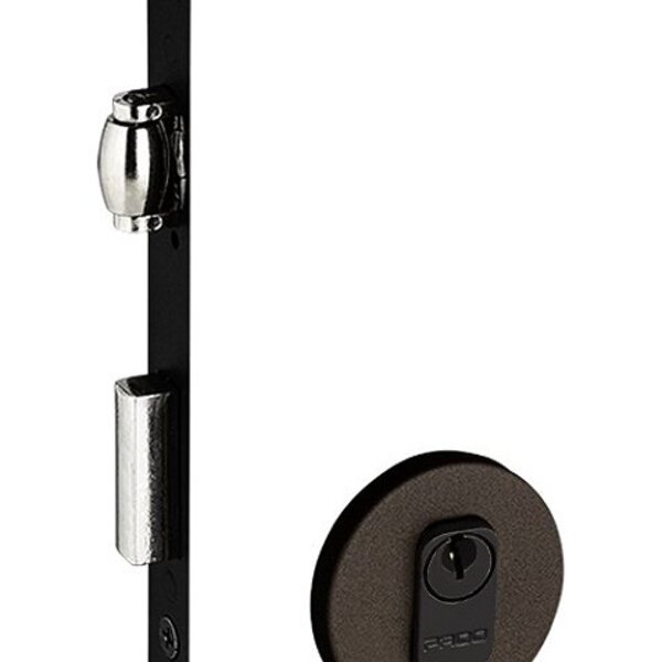 Fechadura Rolete Pivotante Pado 465 Corten Marrom 55mm Redonda