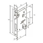 Fechadura Rolete Pivotante Pado 465 Corten Marrom 55mm Redonda