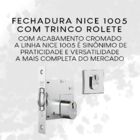 Fechadura Rolete Pivotante Roseta Quadrada 1005 Cromada Stam