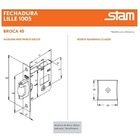 Fechadura Rolete Pivotante Stam 1005 Preta Tetra Quadrada 45