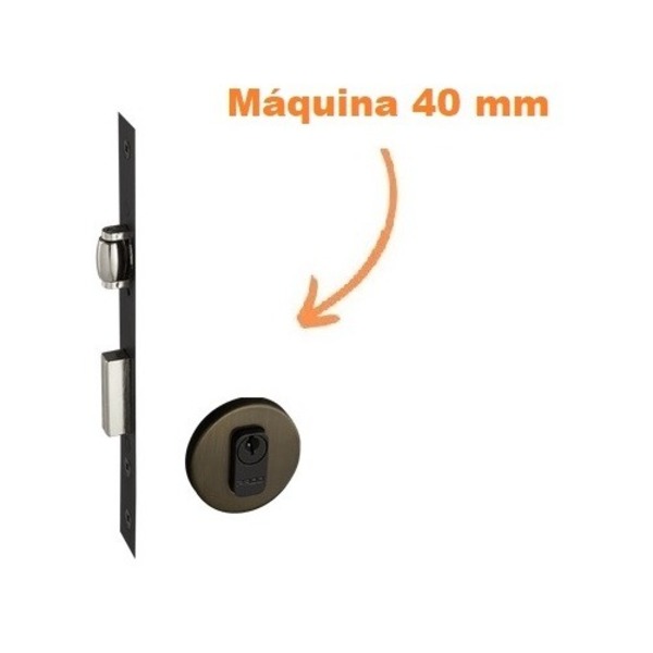 Fechadura Rolete Porta 454 Pivotante Pado Antique Bronze 40mm