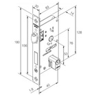 Fechadura Rolete Porta 454 Pivotante Pado Antique Bronze 40mm