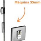 Fechadura Rolete Porta Pivotante Pado Inox Escovado 55mm 471