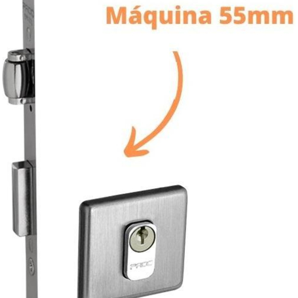 Fechadura Rolete Porta Pivotante Pado Inox Escovado 55mm 471