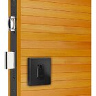 Fechadura Rolete Porta Pivotante Pado Preta Preto 40mm 453