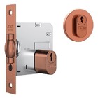 Fechadura Rolete Porta Pivotante Stam 1005 Rosê Redonda 45mm