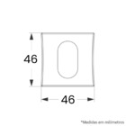 Fechadura Rolete Roseta Quadrada 55mm Cromado Alianca