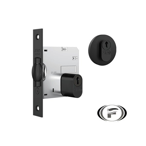 Fechadura Rolete Tetra Redonda 1005 Preta Stam