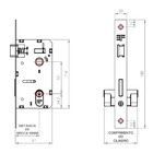 Fechadura Roseta Colonial Banheiro 40mm 725b115lo 3f