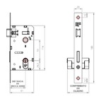Fechadura Roseta Design Interna 40mm Cromado 720i119cr 3f