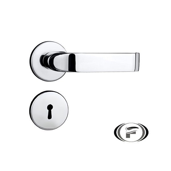 Fechadura Rubi Interna 40mm Roseta Redonda Cromada Uniao Mund