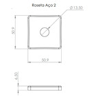 Fechadura Safira Externa Roseta Latonada 55mm União Mundial