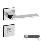 Fechadura Sara Cromada Roseta Quadrada 40mm Pado Externa