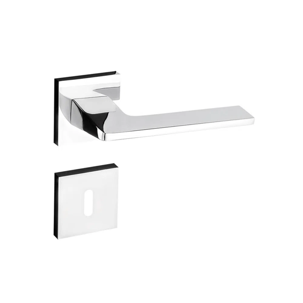 Fechadura Sara Cromada Roseta Quadrada 40mm Pado Interna