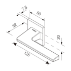 Fechadura Sara Cromada Roseta Quadrada 40mm Pado Interna