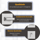 Fechadura Sara Cromo Acetinado Externa