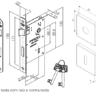 Fechadura Sara Cromo Acetinado Interna