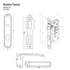 Fechadura Silvana 1200 Italy Cromada 40mm Interna