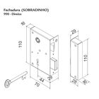 Fechadura Sobrepor - 990 Direita - Sobradinho - 1529