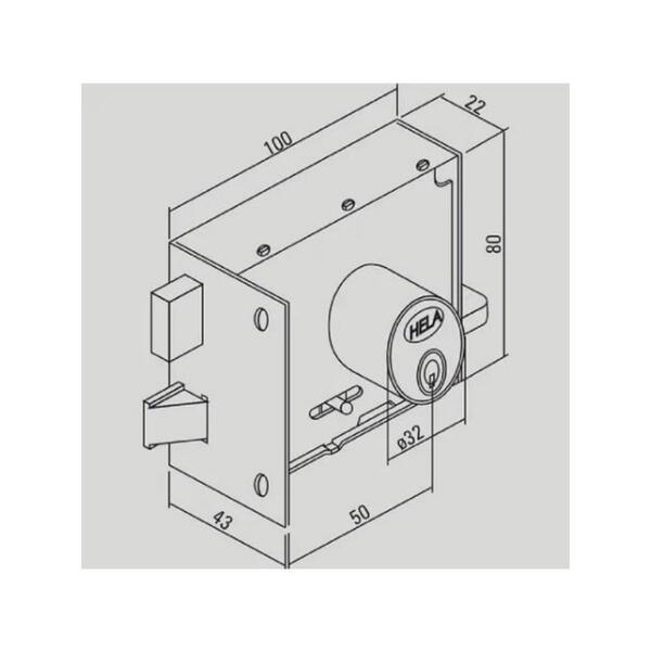 Fechadura Sobrepor Hela Para Portao Ref: 2008