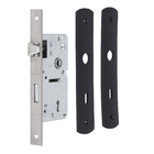 Fechadura Soprano para Porta Interna Preto 40mm Chave Simples Ipanema