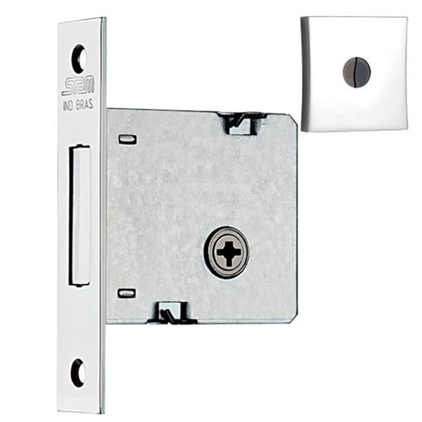 Fechadura Stam 1010 Quadrada Tetra Externa Cromada