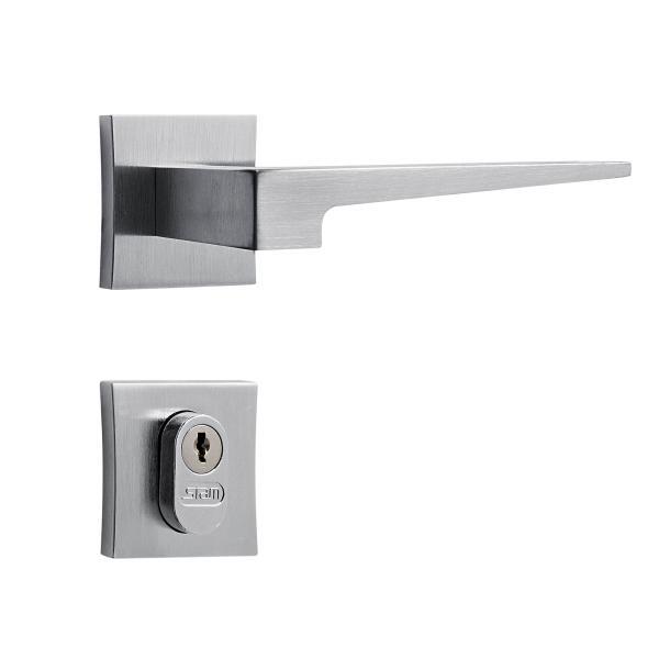 Fechadura Stam Classic  3200 - Ros. Quad. Inox Escovado - Ext