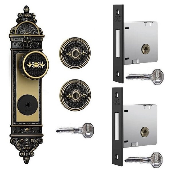 Fechadura Stam Kit Colonial 1500/06 + 2 Travas Tetra Segredo