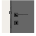 Fechadura Stam Quadrada Black Matte Roseta Interna