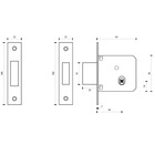 Fechadura Tetra Auxiliar Supertrava Quadrichave 40mm Redonda