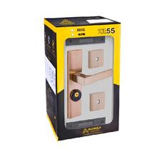 Fechadura Tetra Quadratta Reta 3x1 Espelho 55mm Latonado Alia