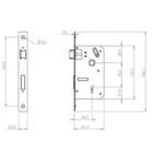 Fechadura Topazio Interna Roseta Latonado Oxidada 40mm União