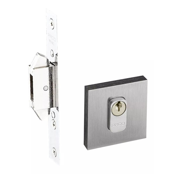 Fechadura Trava De Correr Externa Aço Inox Escovado Rq2 Ixe R